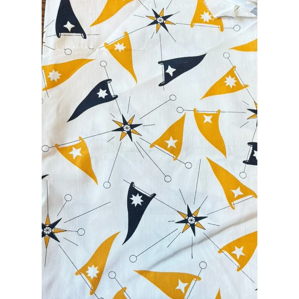Mid century Modern Cotton Duck Fabric Flags Nautical 1 Yard 22 Inches